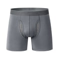 thumbnail image 4 of 3 Pack Mens Underwear Boxer Briefs Athletic Running Long Leg Chafe Design Training Sports Comfortable Fit Panties, 4 of 6