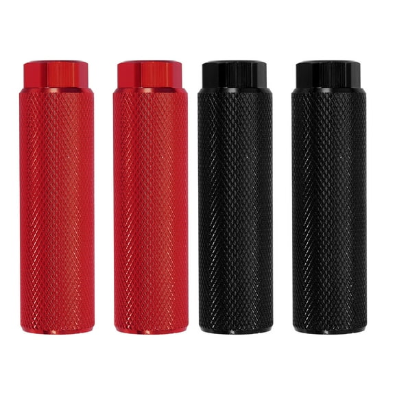 Uxcell Bike Pegs Fit Axles, Aluminum Alloy Anti-Skid Foot Bicycle Peg Back Seat Stands for BMX Red/Black