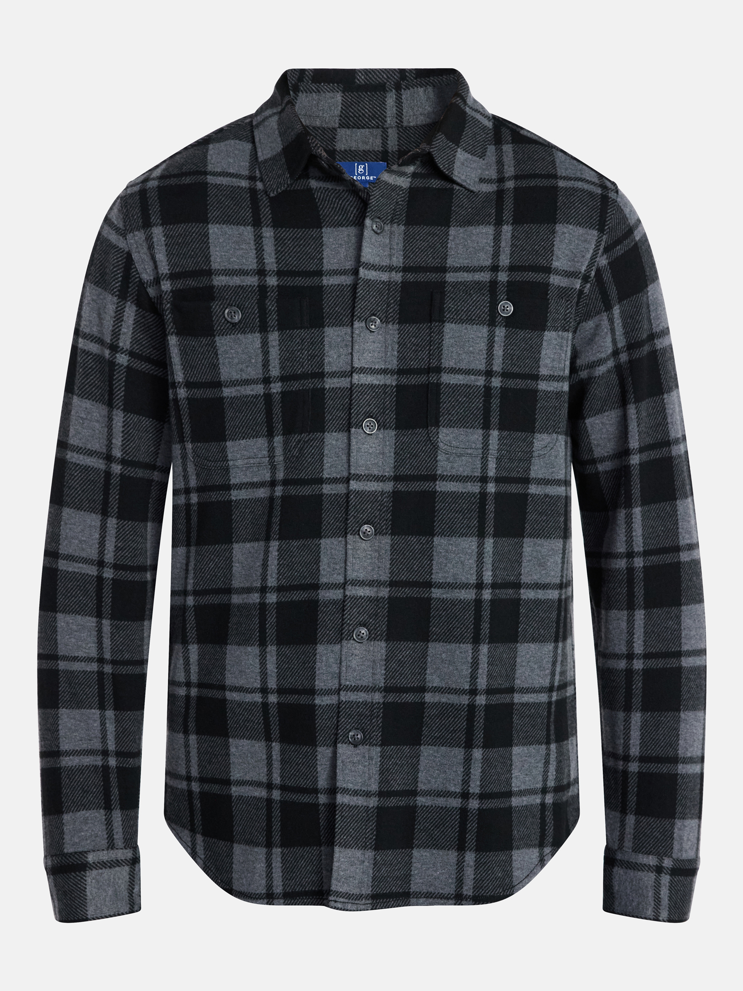 George Men's & Big Men's Knit Overshirt with Long Sleeves, Sizes S-3XL