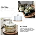 thumbnail image 5 of Monyance Fresh-keeping Cover Wooden Cake Stand with Glass Dome Lid for Weddings, Birthdays, and Showers(7.09X7.09X5.51Inches), 5 of 10