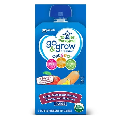 Go & Grow By Similac Pouches, Apple, But