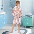 thumbnail image 5 of FORMRS Niños Bathrobe Unisex Hooded Robe Soft Plush Pajamas Sleepwear, Size 2-3T, Cartoon Halloween Ghosts, 5 of 7