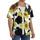 thumbnail image 2 of Fotbe Sunflowers Country Camisa Estampada de Manga Corta para Hombre, Casual de Verano, Estilo Playero, Sin Arrugas-3X-Large, 2 of 5