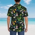 thumbnail image 4 of Honeii Chamomile Print Men’s Hawaiian Shirt,Classic Button-Down Short Sleeve Shirt, for Beach, Vacation, and Outdoor Activities,Small, 4 of 7