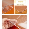 thumbnail image 3 of Mantel rectangular transparente de PVC de vidrio suave, protector de mesa de 1,5 mm, mantel impermeable/a prueba de aceite, para mesas de café, escritorio, tapetes antideslizantes 90x160cm/35x63in, 3 of 4