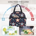 thumbnail image 5 of Portable Cross-Body Insulated Lunch Bag 9×5×7.8in Waterproof And Wear-Resistant Can Be Reused For Picnic Work Out Use Independence Day Theme Elements Star (6), 5 of 8