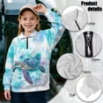 thumbnail image 6 of Uorisanigo Girls Oversized Sweatshirts Blue Sea Turtle Half Zip Pullover Sweatshirt for Teen Girl Lightweight Long Sleeve Pullover Top Quarter Zip Hoodies No Hood Fall Winter Clothes, 6 of 7