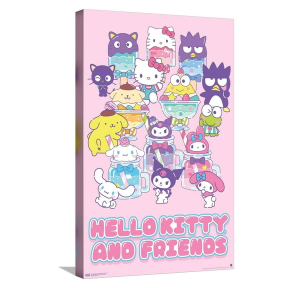 Hello Kitty and Friends: 24 Summer Fresh - Group Canvas Wall Poster, 14.725" x 22.375"