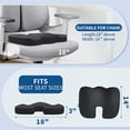 thumbnail image 4 of Cojín ortopédico para asiento y almohada lumbar QUTOOL Memory Foam, 4 of 9