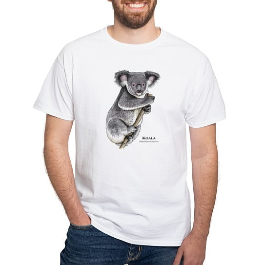 CafePress - Koala White T Shirt - Men's Classic Cotton T-Shirts