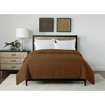 Velvet Trim Blanket - Twin - Tobacco Brown