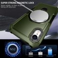 thumbnail image 3 of Design for iPhone XR Case, Built in Kickstand & Ring Holder  Grade Heavy Duty Shockproof Protective Phone Phone Cases for Apple iPhone XR 6.1", Green, 3 of 8