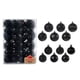 thumbnail image 3 of 48 piezas de adornos colgantes para árbol de Navidad, bolas navideñas, colgantes irrompibles para Negro, 3 of 9