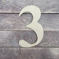 thumbnail image 3 of Wooden Number Unfinished, Times Font, Craft Cutout, 3 of 3