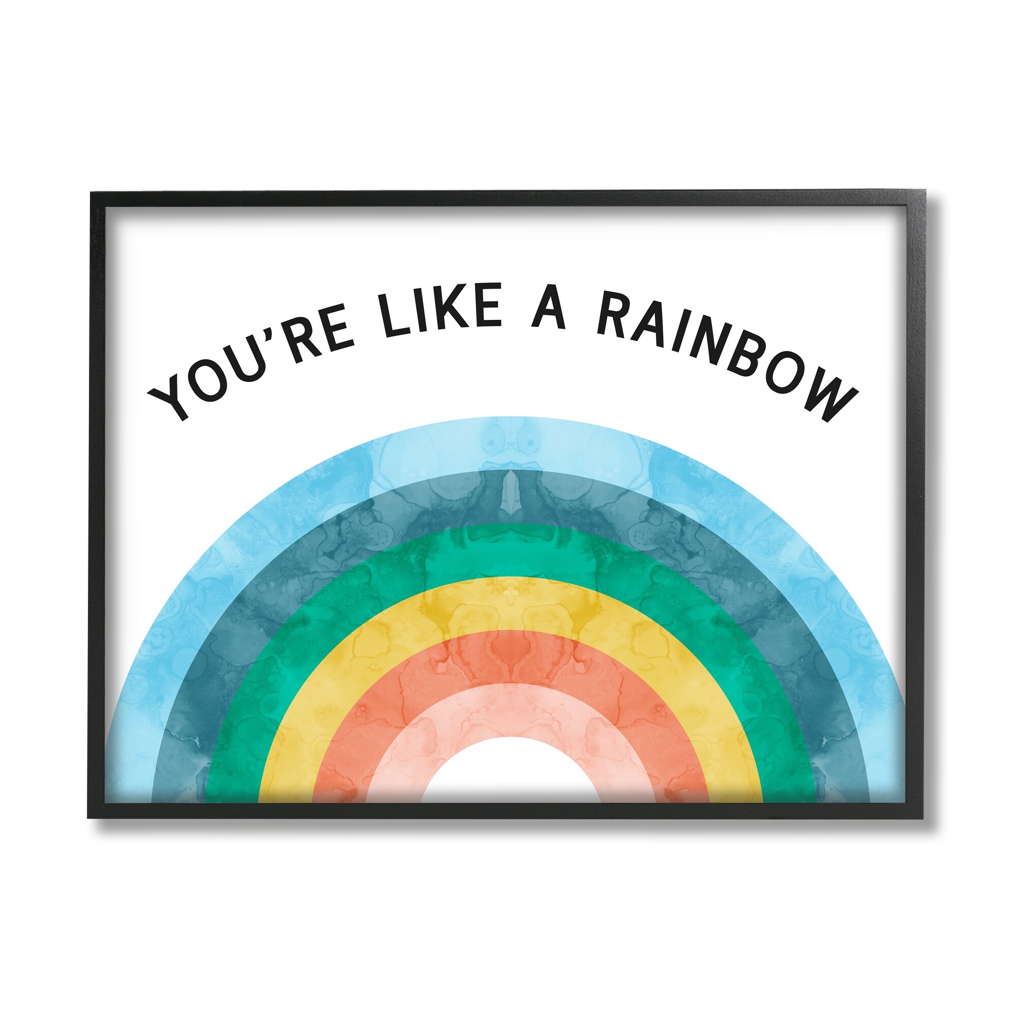 Stupell Industries You’re Like A Rainbow Phrase Watercolor Pattern Arches, 20 x 16, Design by Daphne Polselli