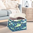 thumbnail image 3 of Yayeee Collapsible Storage Bin with Lid Fabric Closet Decorative Basket with Handles, Sharks Pattern, 3 of 7
