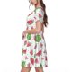 thumbnail image 2 of Disketp Hand Drawn Watermelon para Vestido de Manga Corta para Mujeres, Vestidos de Verano para Mujeres, Casual y Holgado para la Playa, 2 of 6