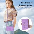 thumbnail image 3 of SaniMore for Samsung Galaxy S24 Plus Wallet Case, PU Leather Wrist Shoulder Strap Flip Stand Card Slots RFID Blocking Zipper Purse Shockproof Anti-fall TPU Inner Shell Flip Protective Cover, Purple, 3 of 6