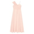 thumbnail image 3 of Alvivi Kids Flower Girls One-Shoulder Ruffles Chiffon Bridesmaid Dress, 3 of 6