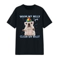 thumbnail image 4 of Active Tops Women Unisex Graphic Printed T Shirt for Everyday Wear with Soft Comfort Crewneck Tee Casual Fashion Design Top for Daily Black L, 4 of 4