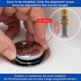 thumbnail image 2 of BRILLAR Tapón de baño universal ajustable con doble sello, 43 mm de diámetro, latón inoxidable con acabado cromado, 2 of 5