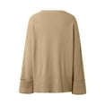 thumbnail image 5 of PMVFHDE Women Oversized Sweater Crewneck Long Sleeve Oversized Fuzzy Knit&nbsp;Cozy Sweaters For Women&nbsp;Warm Pullover Top Khaki,XL, 5 of 5