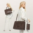 thumbnail image 4 of Lovevook Vintage Handbag Purses, Large Laptop Tote Bag for Women Fit 15.6 Inch Laptop, Tote Bag, Waterproof Pu Leather Work Bags for Elegance Ladies, 4 of 8