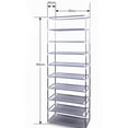 thumbnail image 3 of Ktaxon 10 Tier Portable Shoe Rack Shelf Storage Closet Organizer Cabinet with Cover, 3 of 4