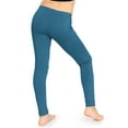 thumbnail image 3 of Stretch Is Comfort Stretchy Girl's Cotton Leggings Teal Medium, 3 of 6