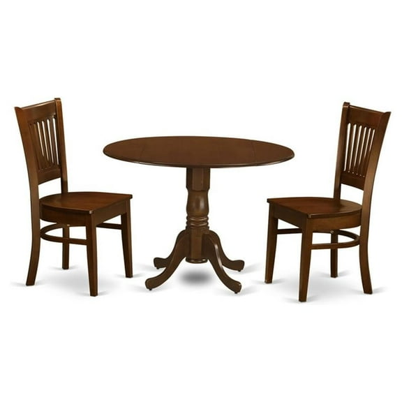 Atlin Designs 3-piece Wood Dining Table Set in Espresso