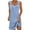 Light Blue, variant on LYEAA Women's Casual Dresses Midi Length Plus Size V Neck Sleeveless Elegant Dresses Striped Dressy Fitted Pullover Dresses Comfort Vacation Dresses Blue M