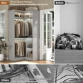 thumbnail image 5 of Homieasy Corner Closet System with Shelves, 34’’ Closet Organizer System with Hanging Rods, Wood Walk-in Closets for Corner Small Space,Freestanding Corner Tower, L Shaped Garment Rack, Gray, 5 of 7