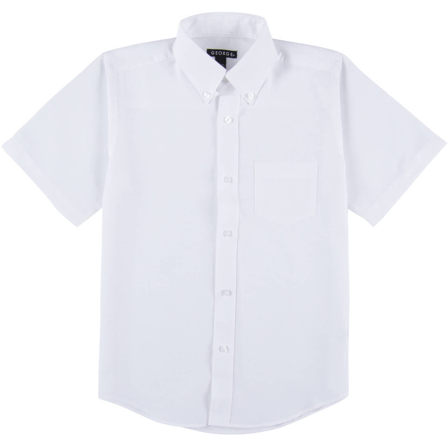 George Husky Boys School Uniform Long Sleeve Button-Up Oxford Shirt ...