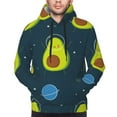 thumbnail image 4 of Bingfone Avocado In Space Men'S Drawstring Hoodie Long Sleeve Pocket Sweatshirts-Medium, 4 of 9