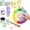 F001- A, variant on Multi-Function Drawing Ruler Set, Rainy Day Toys, Party Favor, Birthday Gift, 12X8 Inch Plastic Spiragraph Art Kit with Shape Stencils, Gears, Multicolor Pen, Delivers Fun