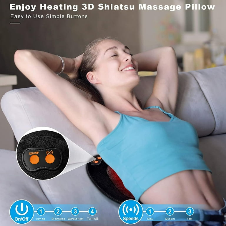 KNQZE Neck Massager with Heat, Cordless Deep Tissue 4D Expert