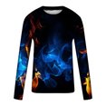 thumbnail image 4 of Qingpeng Tee Shirts for Men Long Sleeves Print Crewneck Shirt Casual Pullover Clothes, 4 of 5