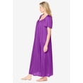 thumbnail image 3 of Only Necessities Plus Size Long Silky Lace-Trim Gown, 3 of 6
