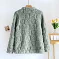 thumbnail image 7 of APEXFWDT Women’s Fleece Bed Jacket Button Down Color Block House Coat Sleeping Bed Jackets with Pockets, 7 of 7