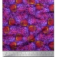 thumbnail image 1 of Soimoi Purple Cotton Poplin Fabric Shells Ocean Print Fabric by the Yard 42 Inch Wide, 1 of 1