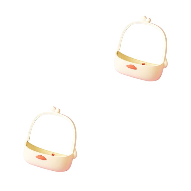 Jumpingount Espejo de maquillaje de pato de dibujos animados de mesa, contenedor de almacenamiento para el hogar, espejo cosmético de escritorio Type1 NO1