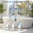 thumbnail image 4 of Electric Spin Scrubber,Cordless Cleaning Brush,Shower Cleaning Brush with 8 Replaceable Brush Heads, Power Scrubber Adjustable Speeds,Adjustable & Detachable Long Handle,Black, 4 of 6