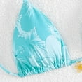 thumbnail image 4 of ZQGJB Women's Halter Tie Side Triangle Bikini Set Vintage Floral Printed High Cut 2 Piece Bikini Swimsuit Bathing Suit(Light Blue,M), 4 of 5