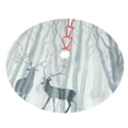 thumbnail image 3 of Kll 30" Christmas Tree Skirt Christmas Deer Pattern Xmas Tree Skirts Mat For New Year Xmas Holiday Party Indoor Outdoor Home Decoration, 3 of 9