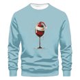 thumbnail image 2 of WXLWZYWL Men's Christmas Sweatshirts Funny Graphic Hoodless Pullover Drawstring Loose Fashion Sweatshirts with Pocket, 2 of 4