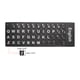 thumbnail image 2 of Etiquetas de teclado en inglés Uxcell, cubierta de teclado universal mate, fondo negro con letras blancas, paquete de 2, 2 of 5