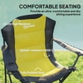 thumbnail image 4 of Outsunny Set of 2 Folding Camping Chairs, Padded Camping Chairs, Yellow, 4 of 10
