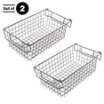 thumbnail image 4 of Set of 2 Storage Bins - Basket Set for Toy, Kitchen, Closet, and Bathroom Storage - Medium Shelf Organizers with Handles by Home-Complete (Brown), 4 of 7