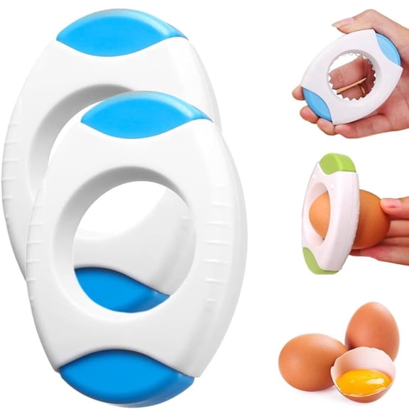 2 Pcs Upgraded Egg Shell Opener & Topper Cutter Tool, Handheld Quick Egg Cracker Separator for Hard Boiled & Raw Eggs, Essential Kitchen Gadgets for Cooking & Baking
