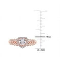 thumbnail image 3 of 3/5 Carat (ctw) Lab-Created White Sapphire Heart Promise Ring in 10K Rose Pink Gold, 3 of 5